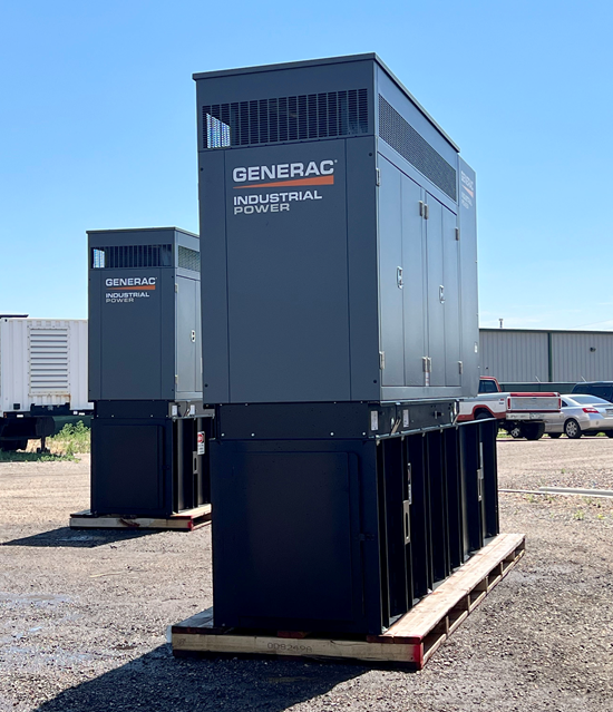 Two 100 kW Generac Diesel Generators in row
