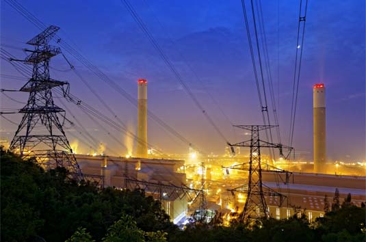Power Generation Plant at Night