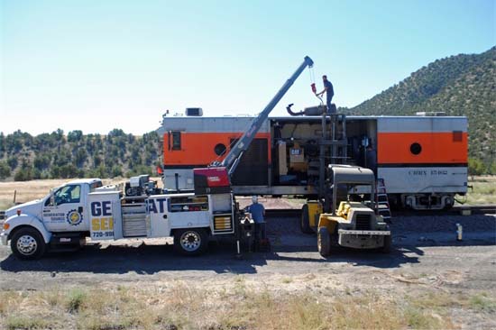 Canyon City Locomotive Generator Removal