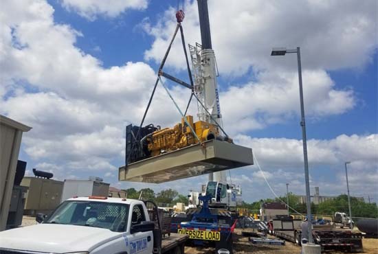 Crane Services Remove 2500 kW Generator
