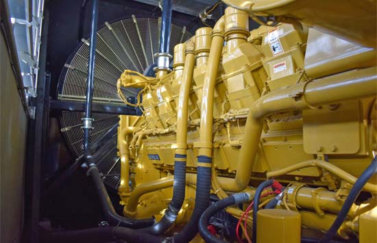 Left Side of Caterpillar Engine - 1250 kW Generator